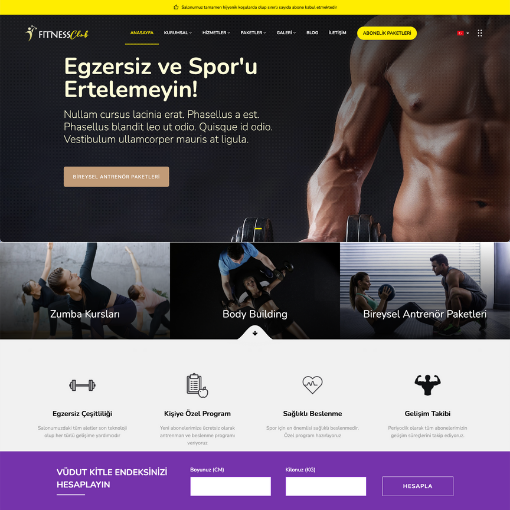 Fitness & Spor Salonu Konsepti